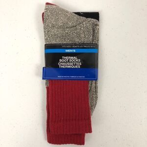 Men's Thermal Boot Socks - Red and Grey Size 10-13 New